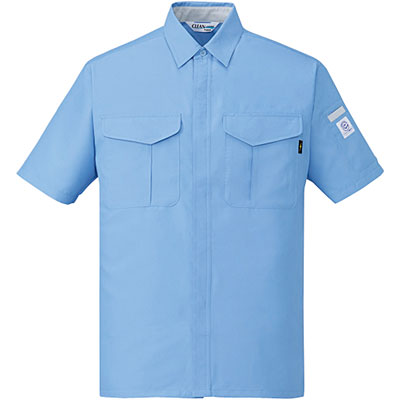 エコ低発塵製品制電半袖シャツ